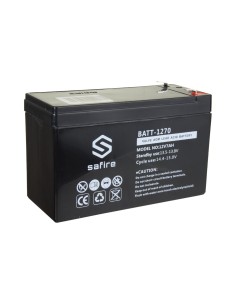 Kaufen SAFIRE BATT-1270 wiederaufladbarer Akku – AGM-Blei-Säure-Technologie – Spannung 12 V – Kapazität 7,0 Ah – 93,5 × 151 × 65 2