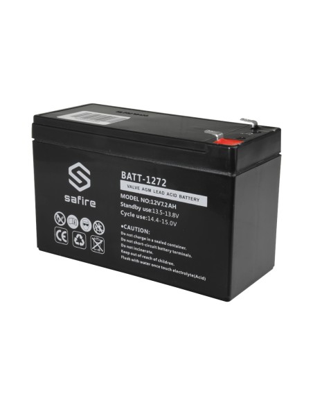 Kaufen SAFIRE BATT-1272 wiederaufladbarer Akku – AGM-Blei-Säure-Technologie – Spannung 12 V – Kapazität 7,2 Ah – 94 x 151 x 65 m