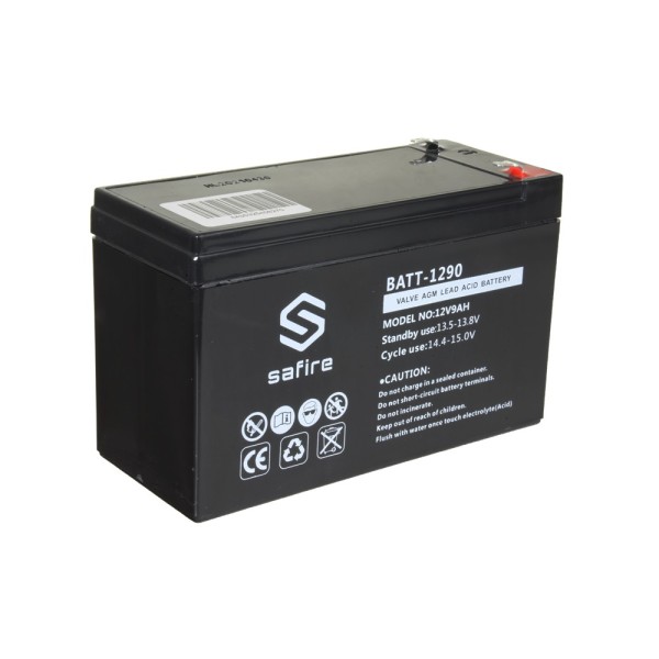 Comprar SAFIRE BATT-1290 Batería recargable - Tecnología plomo ácido AGM - Voltaje 12 V - Capacidad 9.0 Ah - 100 x 151 x 65 mm /