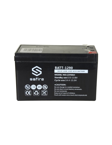 Comprar SAFIRE BATT-1290 Batería recargable - Tecnología plomo ácido AGM - Voltaje 12 V - Capacidad 9.0 Ah - 100 x 151 x 65 mm /
