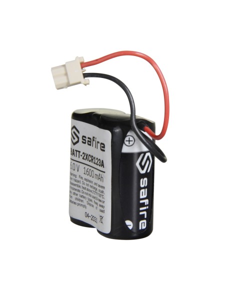 Safire Batt-2xcr123a Safe - Pack de bateria CR123A / CR17345 / 5018LC - em retráteis com o conector Molex 5284 - Tensão 6 v / Li