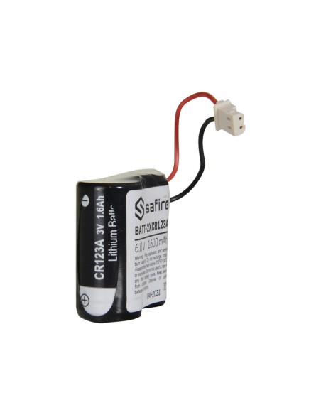 Comprar SAFIRE BATT-2XCR123A Safire - Pack de pilas CR123A / CR17345 / 5018LC - En retráctil con conector Molex 5284 - Voltaje 6