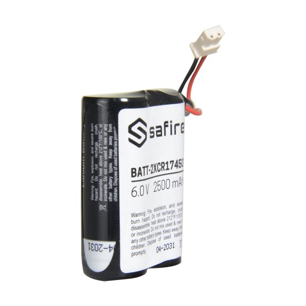Safire Batt-2xcr17450 Safire - Bateria CR17450 / 4 / 5A / Cr8l - Retrayable com Molex 5284 Tensão - Tensão 6 V / Lithium 