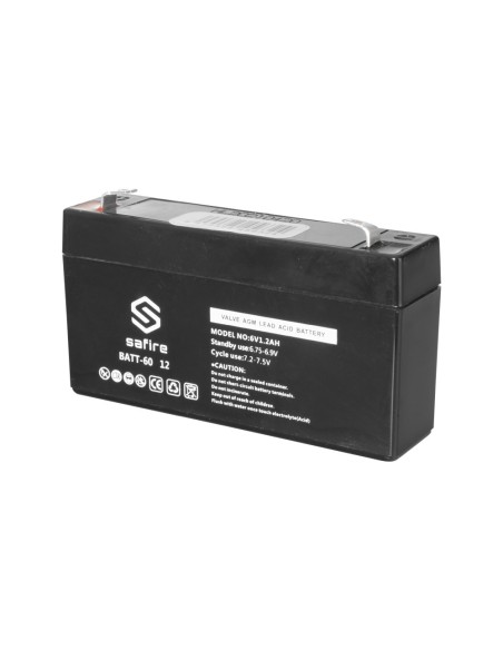 Kaufen SAFIRE BATT-6012 Wiederaufladbarer Akku – AGM-Blei-Säure-Technologie – Spannung 6 V – Kapazität 1,2 Ah – 58 x 97 x 24 mm 