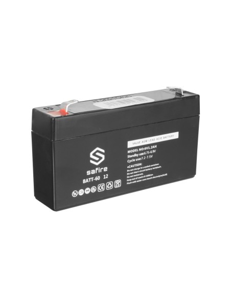 Safire Batt-6012 bateria recarregável - tecnologia de ácido ácido de chumbo - tensão 6 V - capacidade 1,2 ah - 58 x 97 x 24 mm /