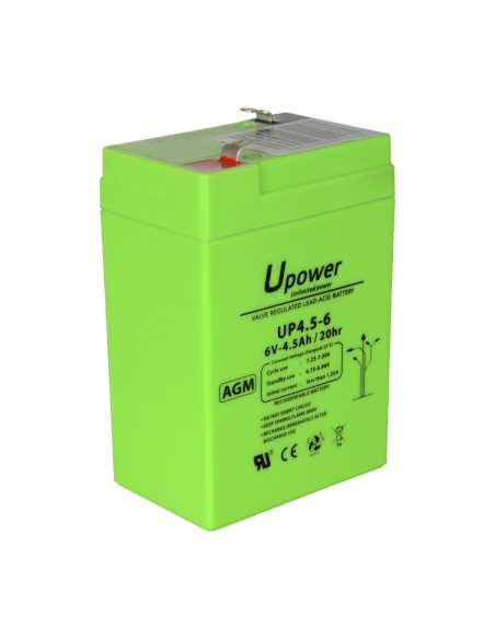 Comprar MASTER BATTERY BATT-6045-U Upower - Batería recargable - Tecnología plomo ácido AGM - Voltaje 6 V - Capacidad 4.5 Ah - 1