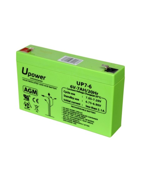 Kaufen MASTER BATTERY BATT-6070-U Upower – Wiederaufladbarer Akku – AGM-Blei-Säure-Technologie – Spannung 6 V – Kapazität 7,0 Ah
