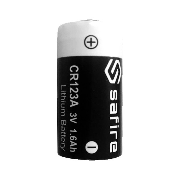 OEM Batt-CR123A Safire - Pilha CR123A - Tensão 3.0 V - Lítio - Capacidade nominal 1600 MAH - Compatível com produtos de catálogo