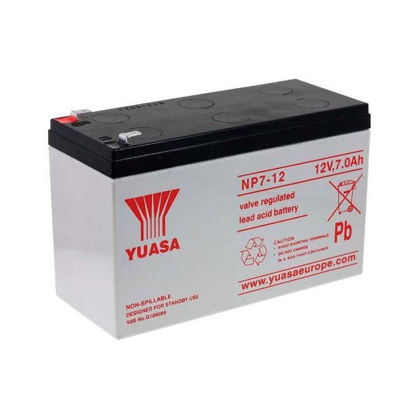 OEM BATT-NP7-12 Yuasa NP7-12 - Bateria recarregável - tecnologia de chumbo de ácido AGM - Capacidade 7 ah / 12 V - 65 x 151 x 97