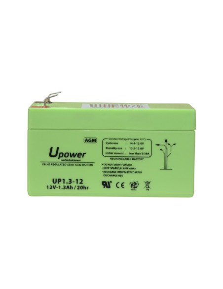 Bateria Mestre Batt1213-U UTrower - Bateria Recarregável - Tecnologia de Chumbo de Ácido AGM - Tensão 12 V - Capacidade 1,3 ah -
