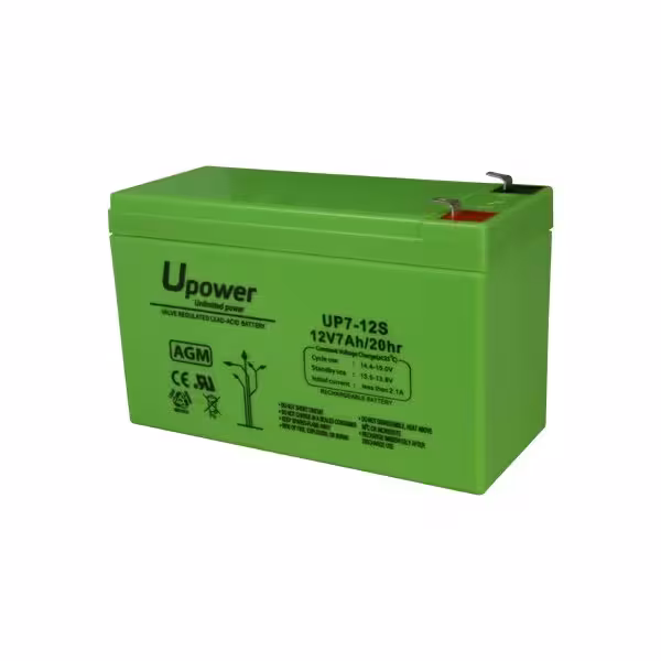 Comprar UPOWER BATT1270-U Upower - Batería recargable - Tecnología plomo ácido AGM - Voltaje 12 V - Capacidad 7.0 Ah - 93.5 x 15
