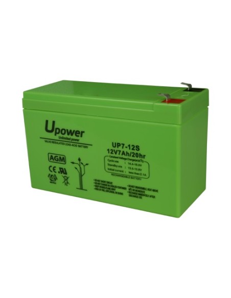 Comprar MASTER BATTERY BATT1270-U Upower - Batería recargable - Tecnología plomo ácido AGM - Voltaje 12 V - Capacidad 7.0 Ah - 9