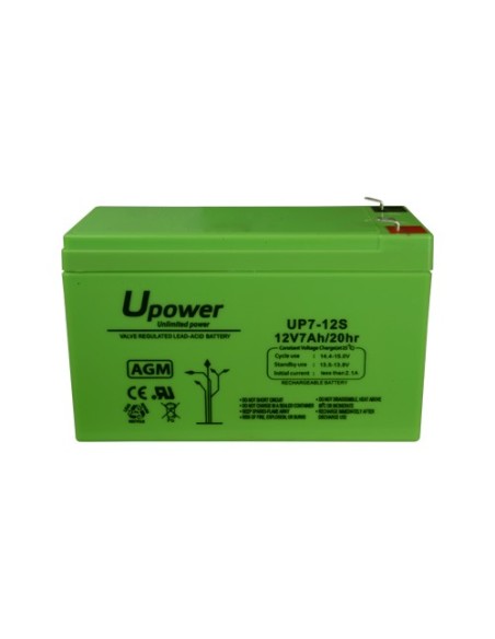 Comprar MASTER BATTERY BATT1270-U Upower - Batería recargable - Tecnología plomo ácido AGM - Voltaje 12 V - Capacidad 7.0 Ah - 9