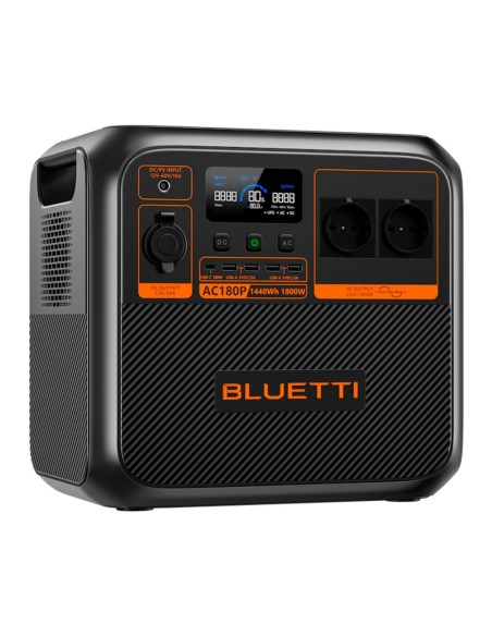 Bluetti BL-AC180P bateria portátil - Grande capacidade 1440Wh (36AH) - Saída de potência 1800W - Saídas e várias formas de recar