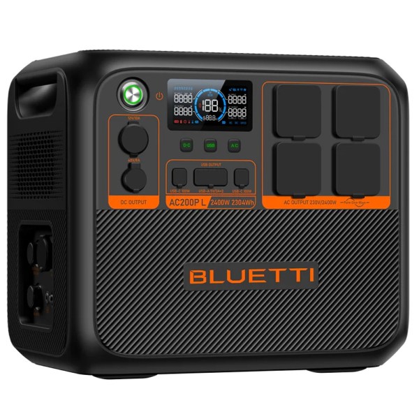 Bluetti BL-AC200PL Bluetti Batterable Battery - Grande capacidade 2304Wh - Saída de energia 2400W Max - Saídas e formas de recar