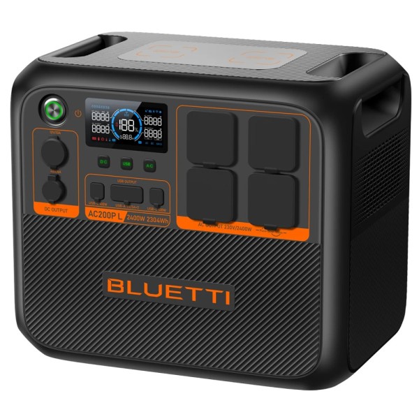 Bluetti BL-AC200PL Bluetti Batterable Battery - Grande capacidade 2304Wh - Saída de energia 2400W Max - Saídas e formas de recar