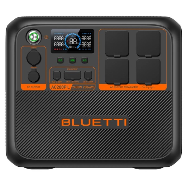 Bluetti BL-AC200PL Bluetti Batterable Battery - Grande capacidade 2304Wh - Saída de energia 2400W Max - Saídas e formas de recar