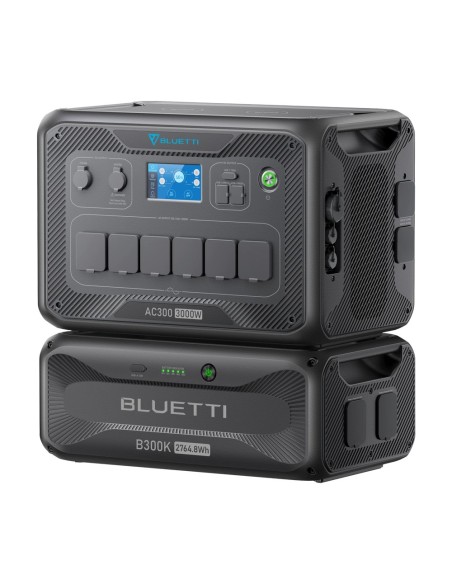 Comprar BLUETTI BL-AC300-1XB300K Kit batería doméstica Bluetti - Capacidad 2765Wh - Potencia 3000W - Salidas y formas de recarga