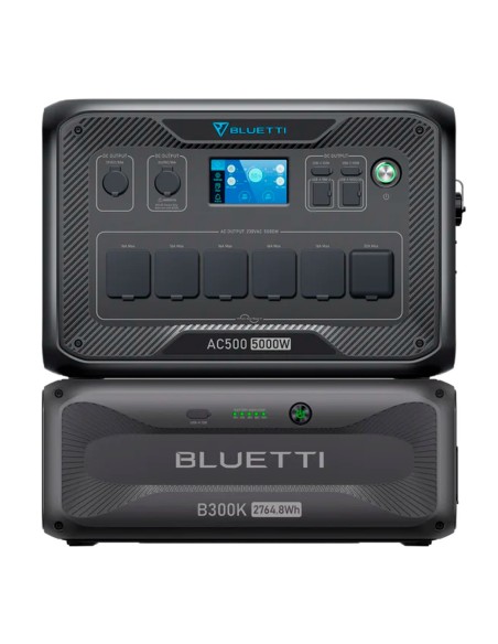 Comprar BLUETTI BL-AC500-1XB300K Kit batería doméstica Bluetti - Capacidad 2765Wh - Potencia 5000W - Salidas y formas de recarga