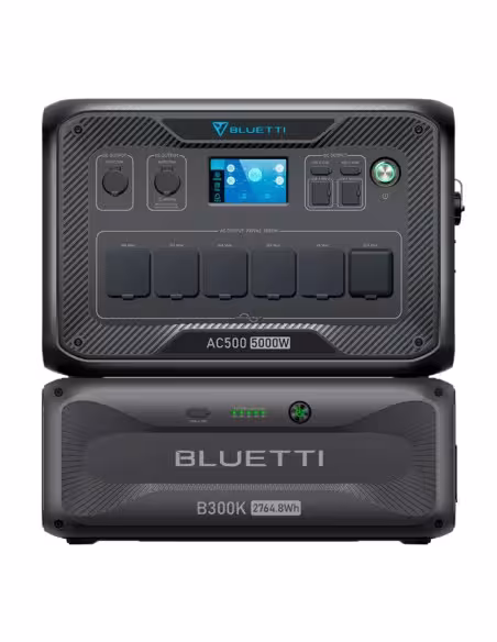 Acheter BLUETTI Kit batterie domestique Bluetti BL-AC500-1XB300K - Capacité 2765 Wh - Puissance 5000 W - Sorties et modes de rec