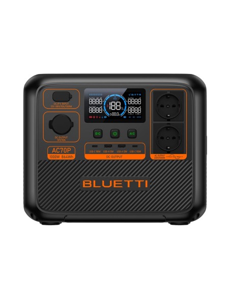 Bluetti BL-AC70P Battery Battery Bluetti - Grande Capacidade 864Wh - Saída de energia 1000W MAX - Múltiplas entradas e saídas - 