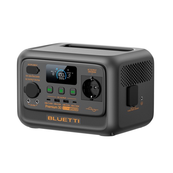Kaufen BLUETTI BL-PREMIUM-30V2 Tragbare Powerstation – Kapazität 320 Wh – Ausgangsleistung 600 W – Ausgänge und Lademöglichkeite