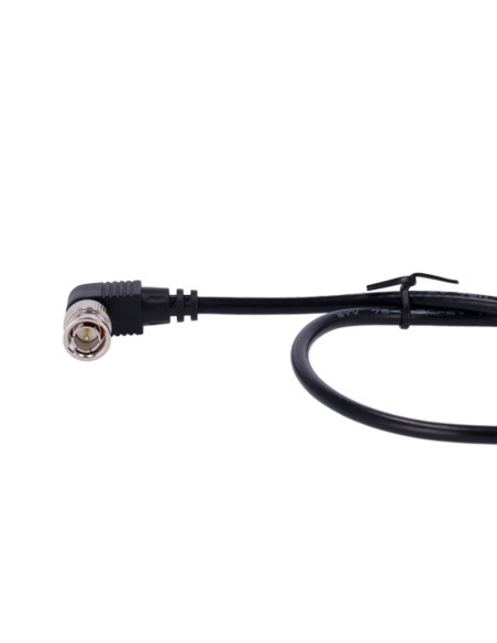 OEM BNC1-60-DL Cabo Coaxial RG59 - Conector masculino BNC duplo no cotovelo - 60 cm Comprimento - Filmagens - Baixas Perdas