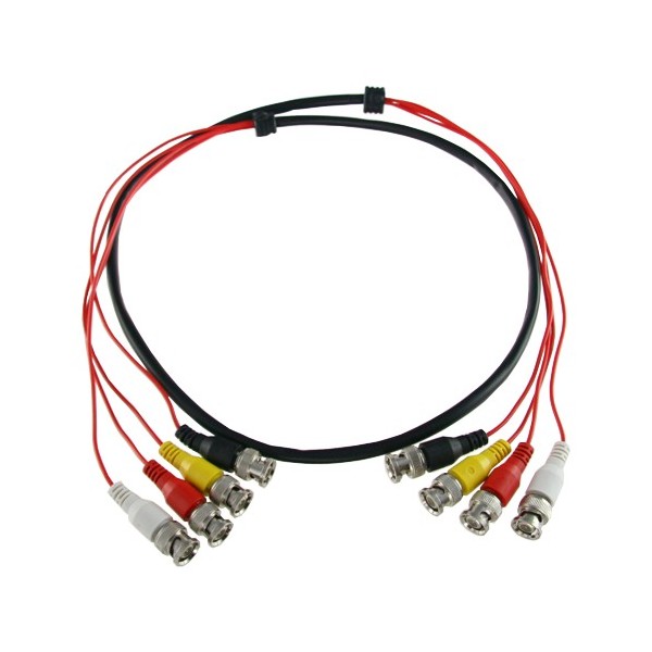 Acquistare OEM BNC4-45 cavo multiplo preassemblato - BNC maschio a BNC maschio - 4 collegamenti coassiali - Lunghezza 1,5 m - Pe