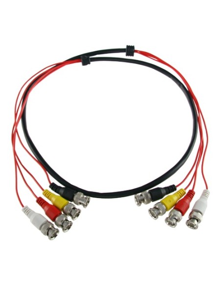 OEM BNC4-45 Múltiplos Cabo Preparado - BNC Masculino para BNC Masculino - 4 Links Coaxiais - Comprimento 1,5 m - Para Conexão Ba
