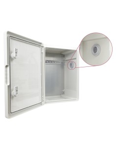 OEM Caixa-403022-IP65 Gabinete de poliéster - Dimensões externas 40x30x22 cm - Grau de proteção IP65 - Filtro de ventilação 2
