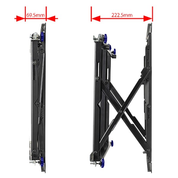 Acheter B-TECH BT-BT8312 Support Pop-Out - Poids supporté 50 kg - VESA 600x400 mm - Distance au mur de 70 ~ 223 mm - Micro-