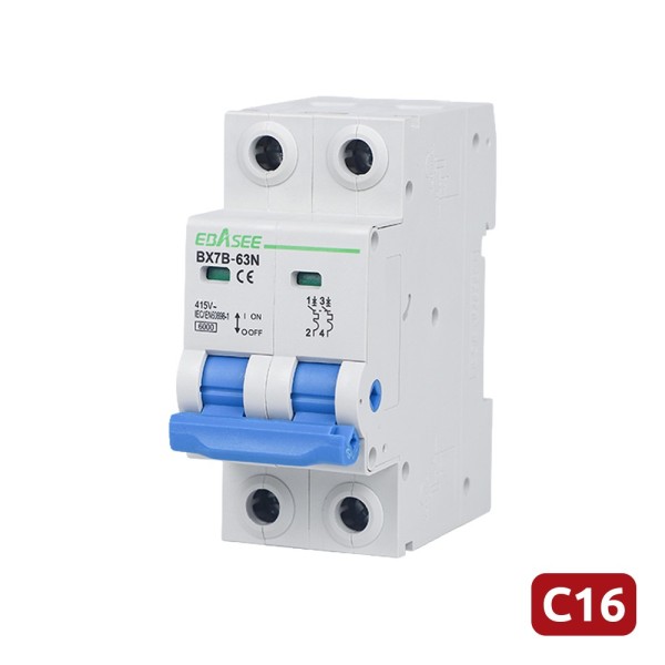 Comprar OEM BX7B-63N-16A-2P Interruptor magnetotérmico - Corriente nominal 16A - 2 polos (instalaciones monofásicas) - Curva tip