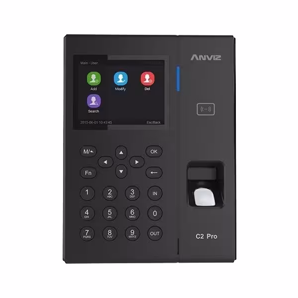 Kaufen ANVIZ C2PRO-DUAL Zutritts- und Zeiterfassungssystem – Fingerabdruck, EM/MF-Karte und PIN – 5.000 Benutzer | 100.000 Daten