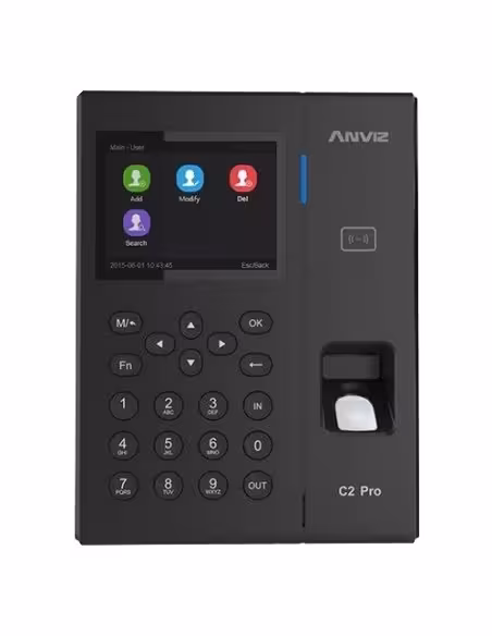 Kaufen ANVIZ C2PRO-DUAL Zutritts- und Zeiterfassungssystem – Fingerabdruck, EM/MF-Karte und PIN – 5.000 Benutzer | 100.000 Daten