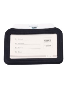 Comprar CARDCUBE CARD-HOLDER-CLIP-BLACK Porta-tarjetas - Cordón retráctil y disposición de clip - Disposición vertical - Láminas 2