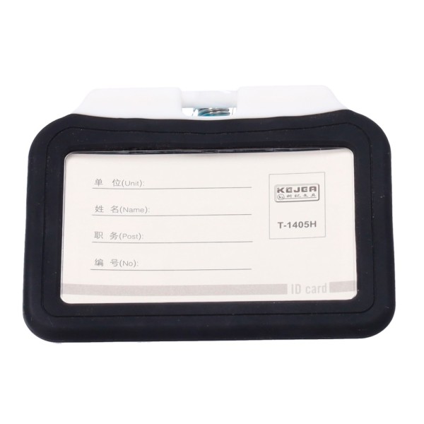 CardCube Card-hold-tither-clip-black card titular - cabo retrátil e layout de clipe - Layout vertical - Plus Folhas