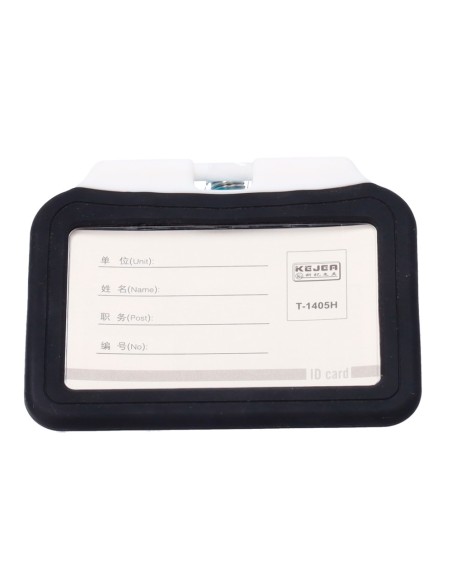Comprar OEM CARD-HOLDER-CLIP-BLACK Porta-tarjetas - Cordón retráctil y disposición de clip - Disposición vertical - Láminas de p