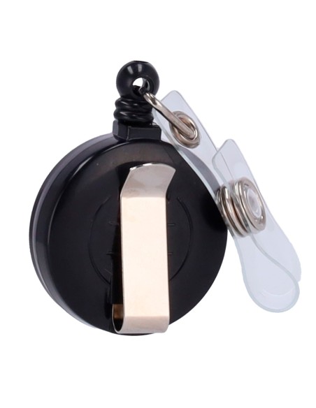 Comprar CARDCUBE CARD-HOLDER-CLIP-BLACK Porta-tarjetas - Cordón retráctil y disposición de clip - Disposición vertical - Láminas