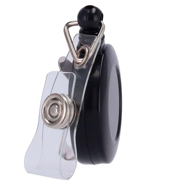 Kaufen CARDCUBE CARD-HOLDER-CLIP-BLACK Kartenhalter – Einziehbares Band und Clipbefestigung – Vertikale Ausführung – Kartenhülle