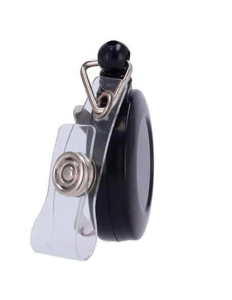 CardCube Card-hold-tither-clip-black card titular - cabo retrátil e layout de clipe - Layout vertical - Plus Folhas