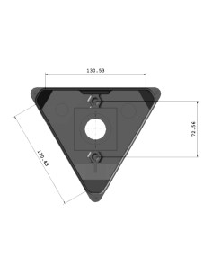 Comprar OEM CBOX-3F180 Soporte de pared o poste triangular - Apto para uso exterior - Permite situar el paso interno de cableado 2