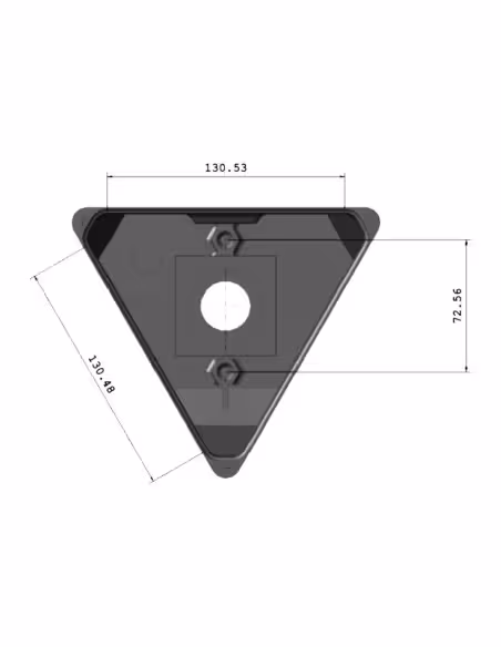 Comprar CAMBOX CBOX-3F180 Soporte de pared o poste triangular - Apto para uso exterior - Permite situar el paso interno de cable