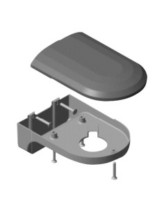Suporte de parede OEM CBOX-DM-115 para câmera de cúpula - cor branca - feita de plástico - adequado para interior ou exterior -  2