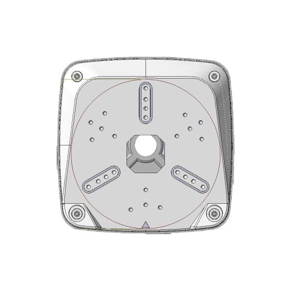 Comprar OEM CBOX-HQ128 Caja de conexiones inclinada 11 grados - Apta para uso exterior - Fabricada en plástico - Color blanco - 