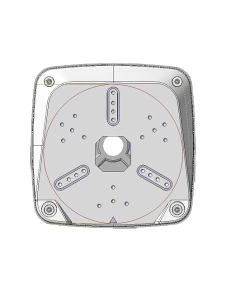 Caixa de conexão inclinada do OEM CBOX-HQ128 11 graus - adequado para uso exterior - feito de plástico - cor branca - 135 mm (