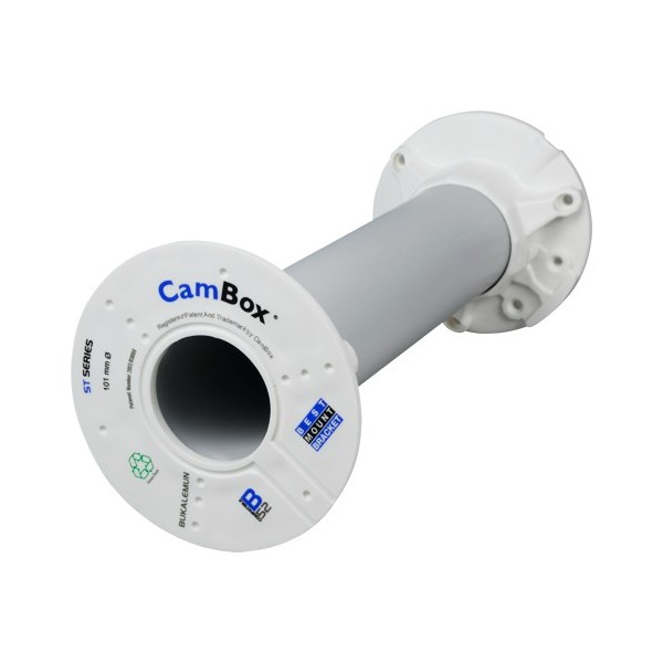 Suporte de teto OEM CBOX-ST25 - Altura 25 cm x 10 (Ø) cm - Adequado para uso interno e exterior - cor branca - feita em plás