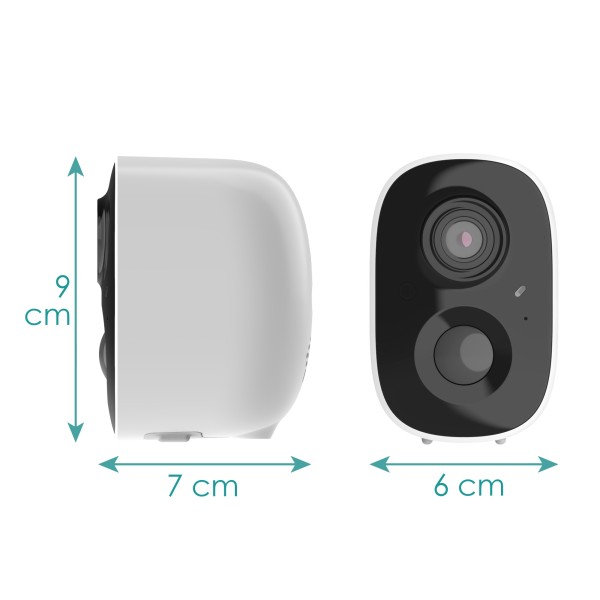 Kaufen VICOHOME CG6 VicoHome Außenkamera 3 MP WLAN mit Akku – PIR-Sensor / Intelligente Erkennung (Cloud) – Abschrecklicht / Akk