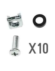 Comprar OEM CN-M6 Tornillería - Apto para racks - Métrica M6 - 10 unidades - Tuerca - Tornillo y separador CN-M6