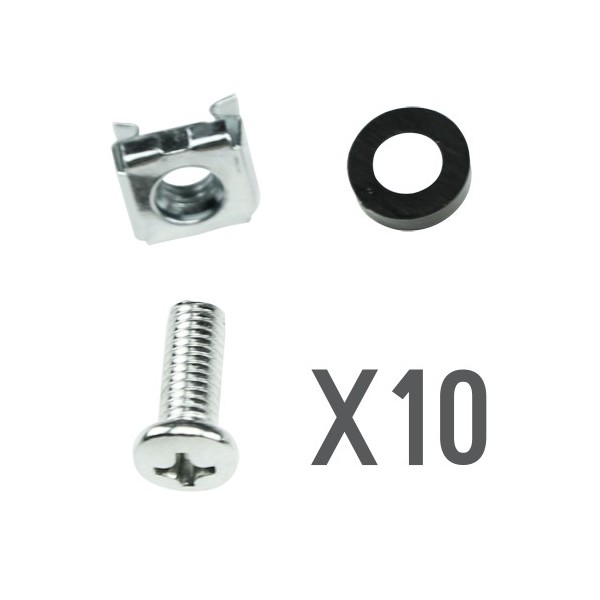 Acheter la visserie OEM CN-M6 - Compatible avec les racks - Métrique M6 - 10 unités - Écrou - Vis et entretoise