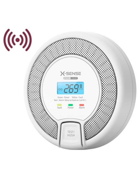 Detector de CO03D-W de X-W X-Sensor X-Sensor de X - Permite que você conecte 24 Detectores de 24 RF 868MHz - bateria substituíve